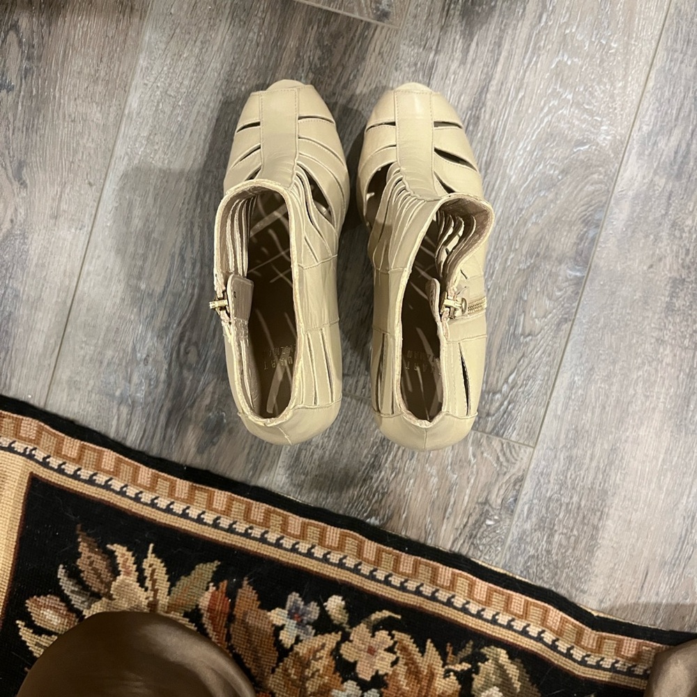 Coach Beige and Brown Wedge Sandals - Picture 6 of 15